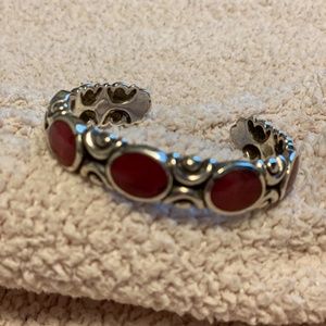 Scott Diffrient Sterling Silver and Rose Quartz cuff